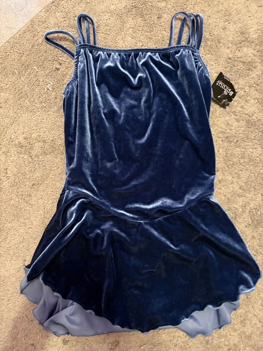 Blue Velvet Dance/figure skate Dress